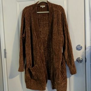Long Golden orangey-yellow Sweater Cardigan/Cover